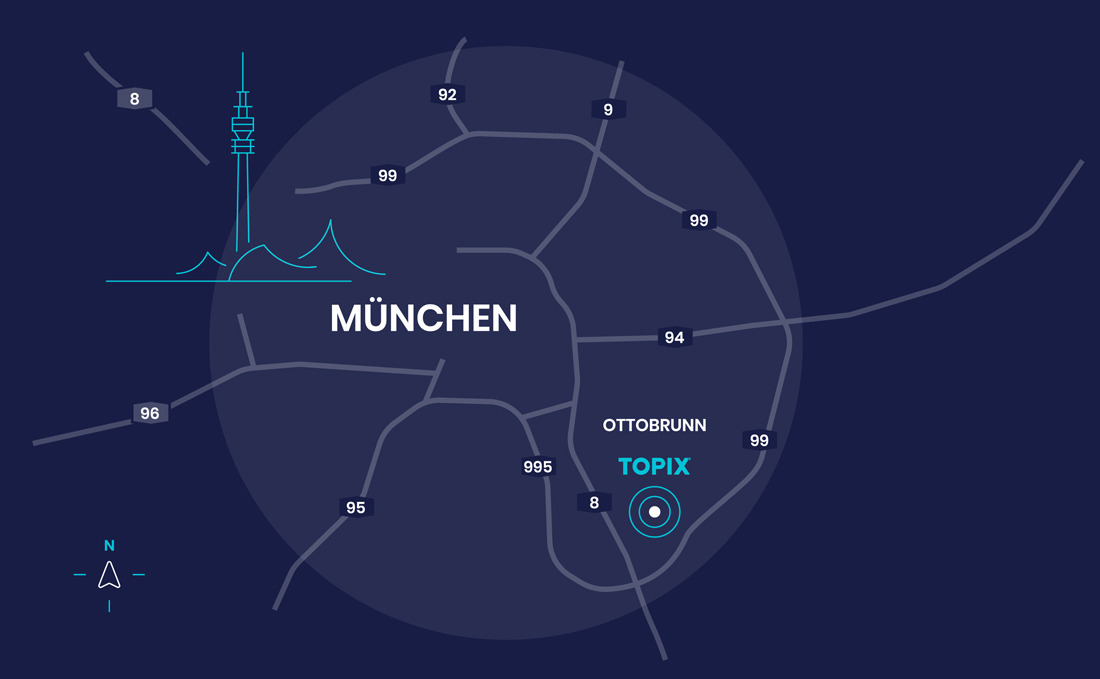 TOPIX Umgebung Karte Bayern München