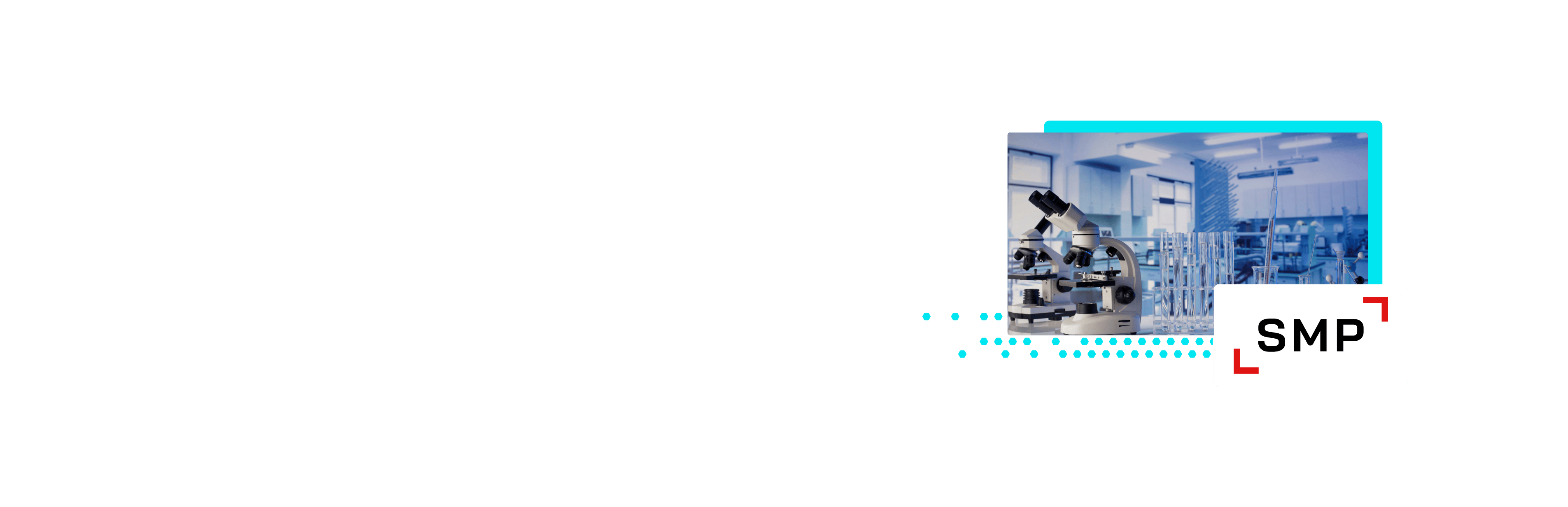 Foto eines Labors mit Logo und bunten Elementen