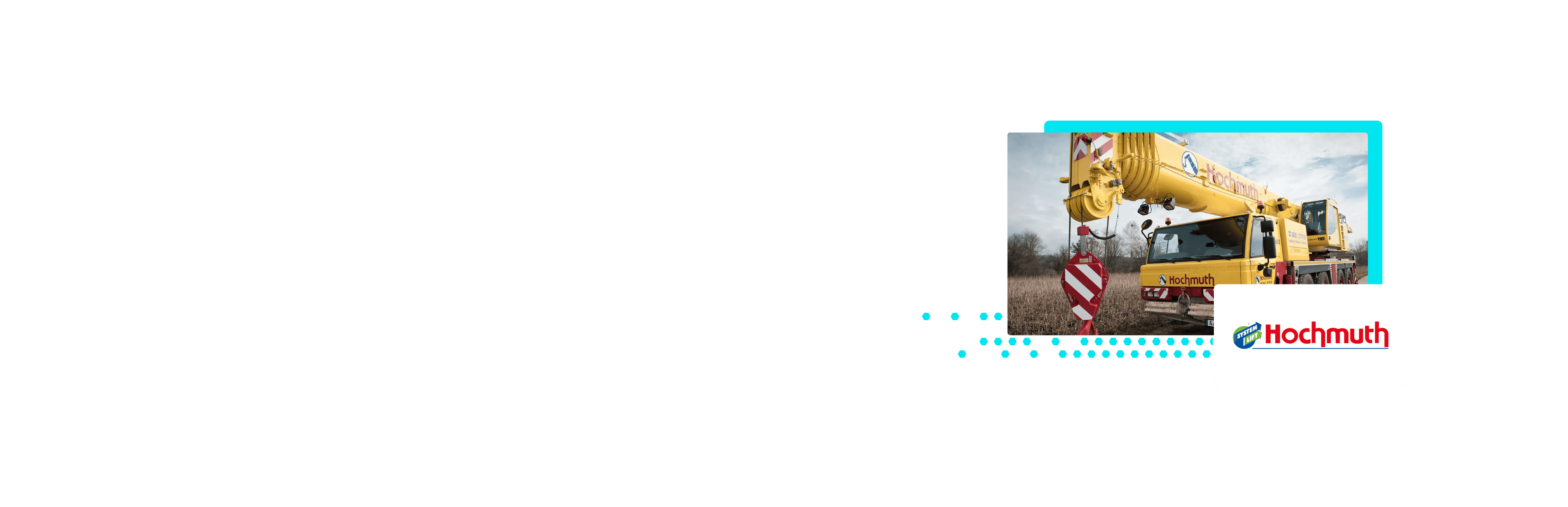 Banner mit Baumaschine Hochmuth Referenz