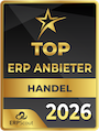 Siegel von ERP Scout als Top-ERP-Anbieter für Handel 2025