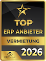Siegel von ERP Scout als TOP ERP Anbieter für Vermietung 2026